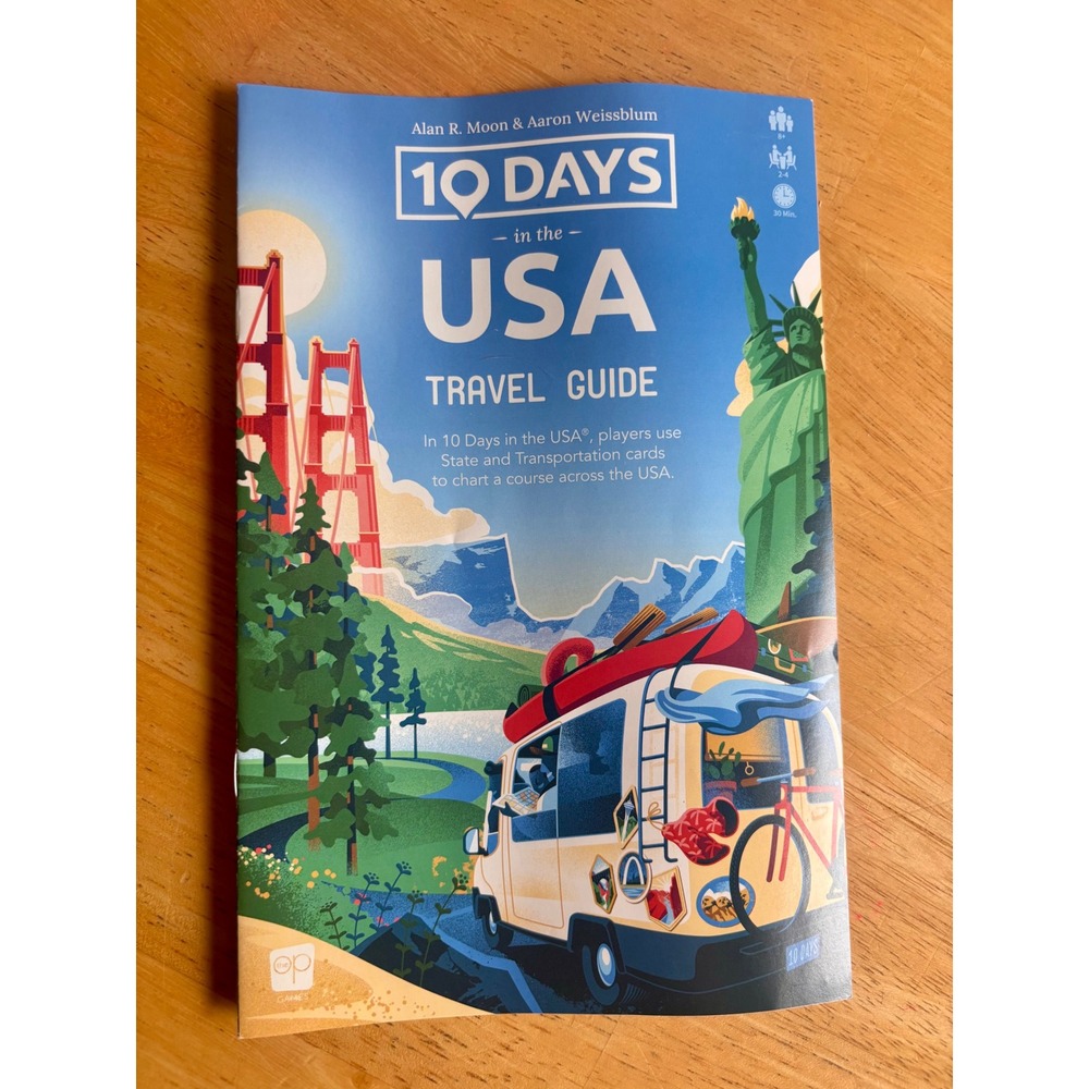 The Op 10 Days in the USA Board Game Unisex OS Blue Travel Strategy